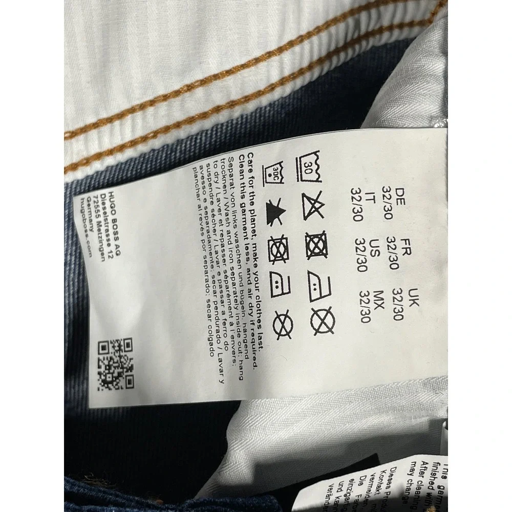 BOSS Hugo Boss Maine Regular Fit Jeans Dark Blue Cashmere Touch Denim 32x30